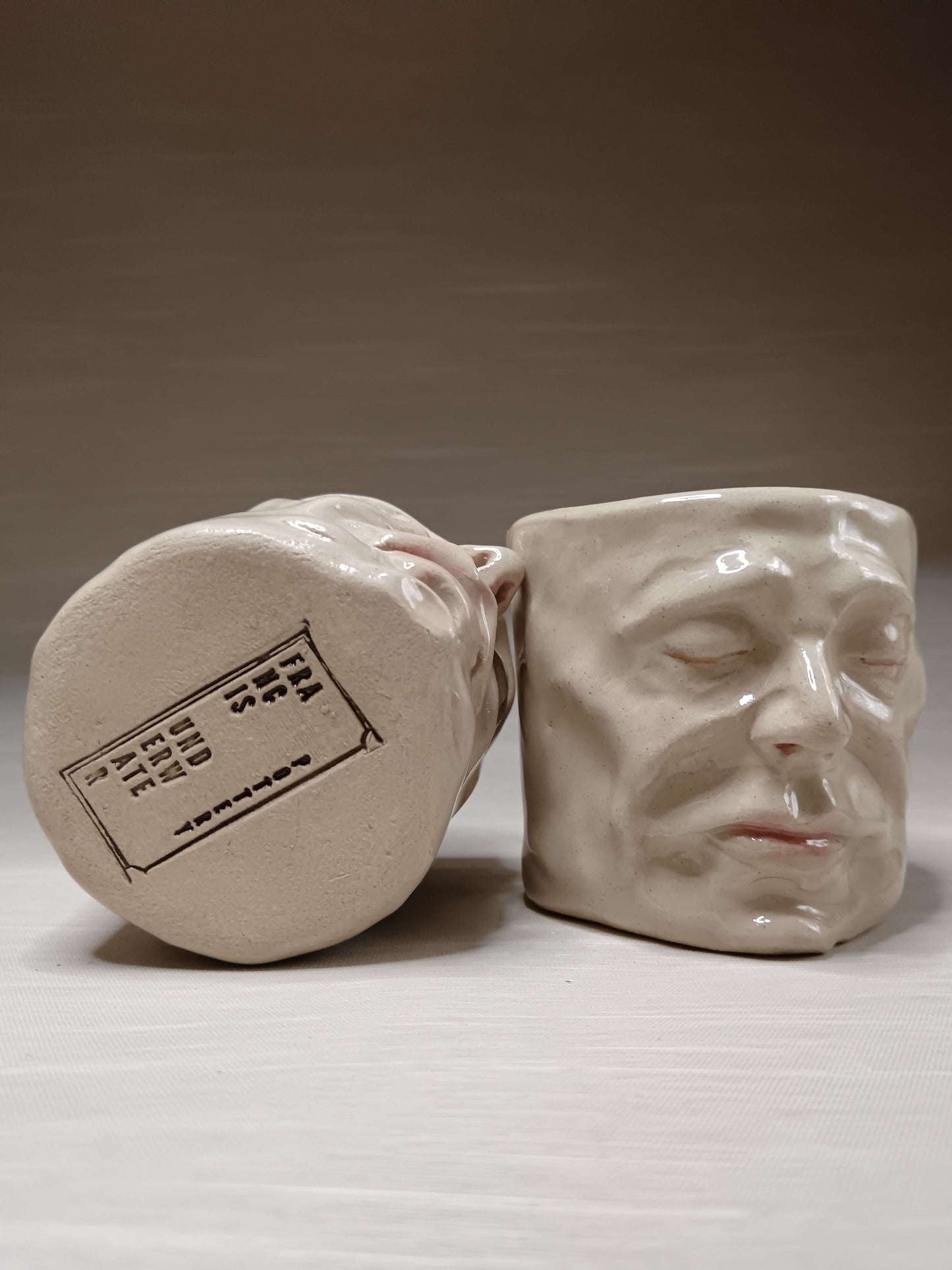 White Mini Pot / Face Tumbler - Handmade Ceramic Pot & Drinkware