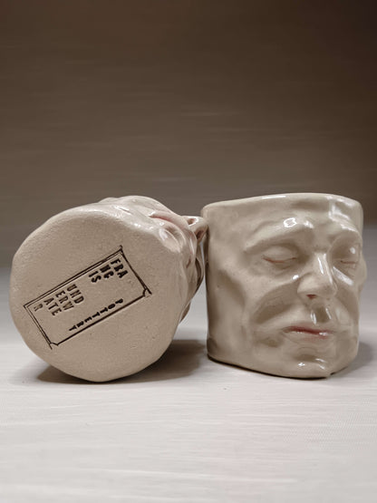 White Mini Pot / Face Tumbler - Handmade Ceramic Pot & Drinkware