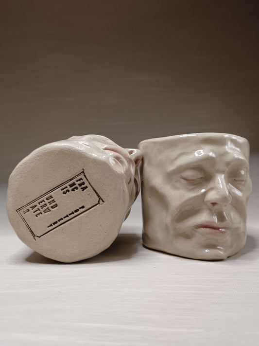 White Mini Pot / Face Tumbler - Handmade Ceramic Pot & Drinkware