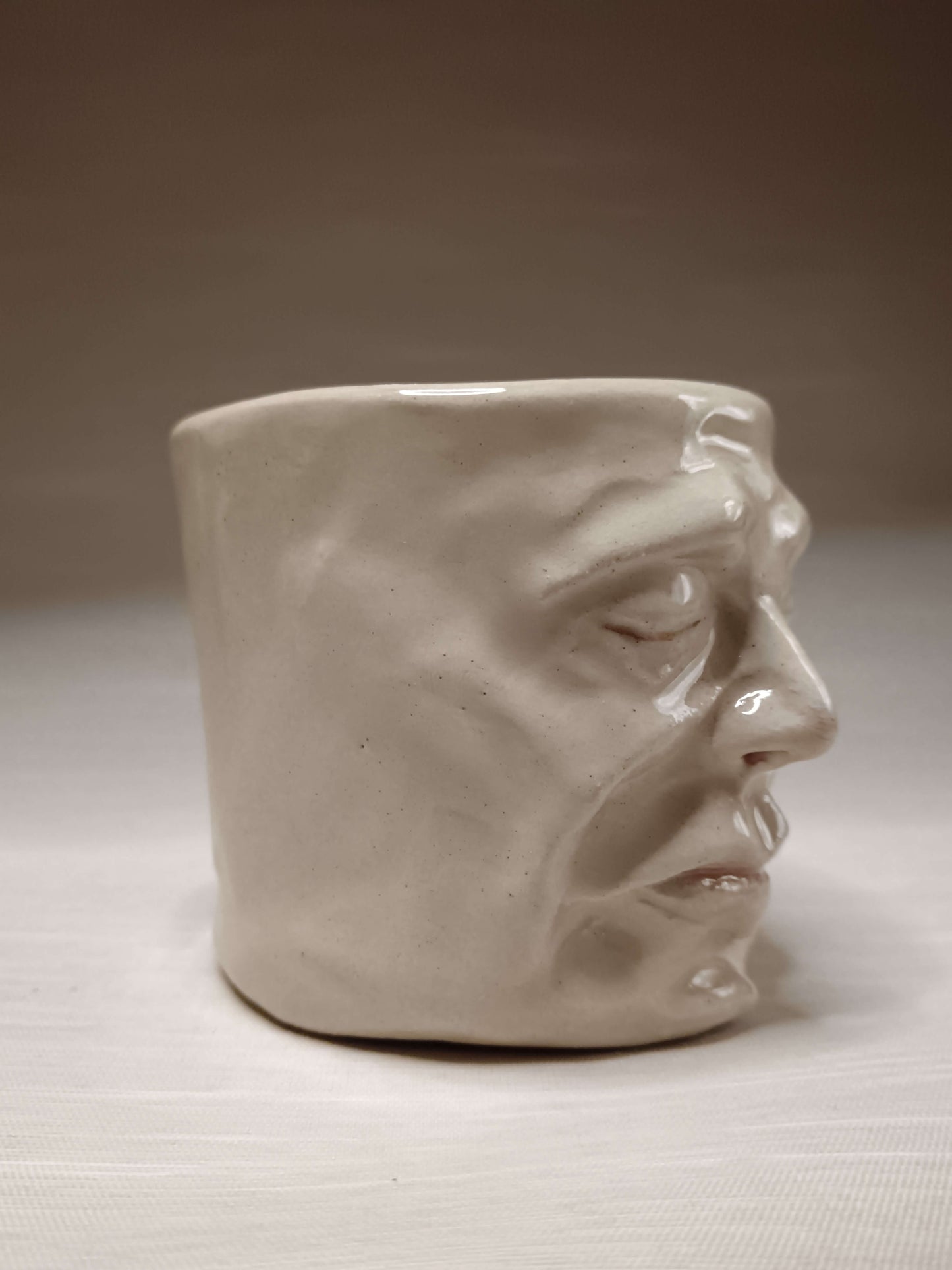 White Mini Pot / Face Tumbler - Handmade Ceramic Pot & Drinkware