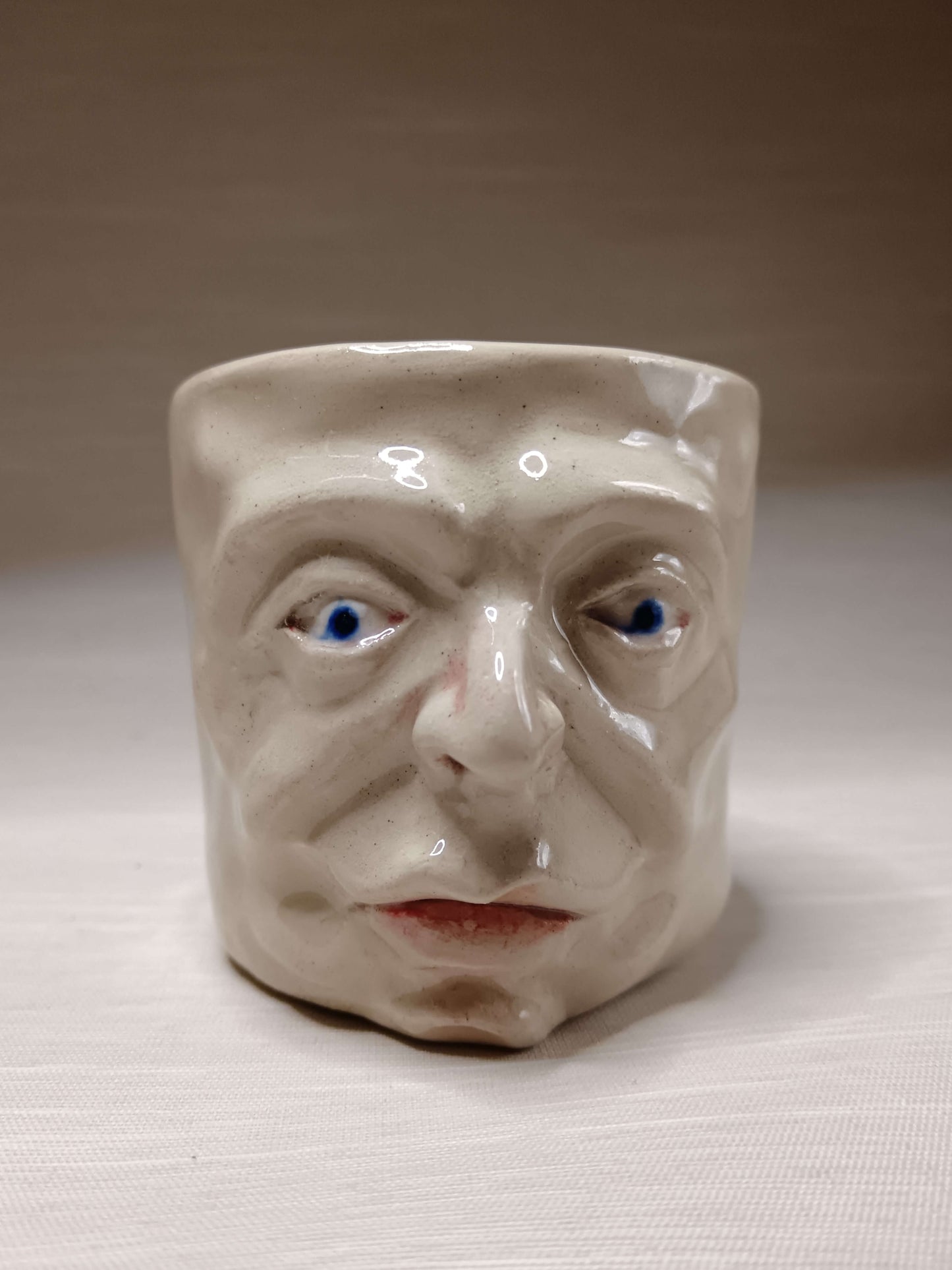 White Mini Pot / Face Tumbler - Handmade Ceramic Pot & Drinkware