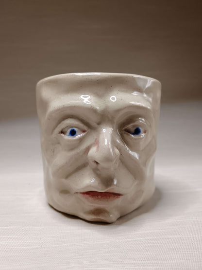 White Mini Pot / Face Tumbler - Handmade Ceramic Pot & Drinkware