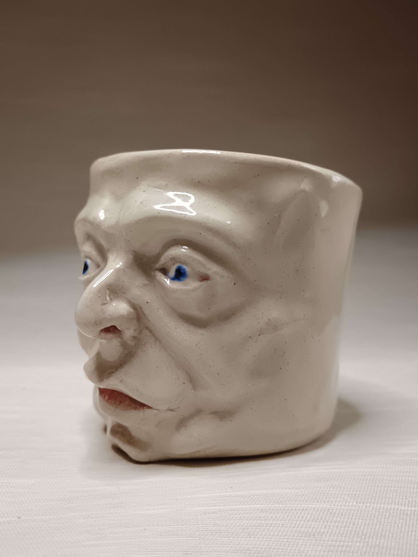 White Mini Pot / Face Tumbler - Handmade Ceramic Pot & Drinkware
