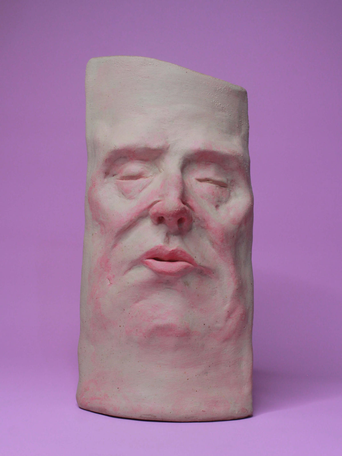 Realistic Grumpy Slim Ceramic Face Vase