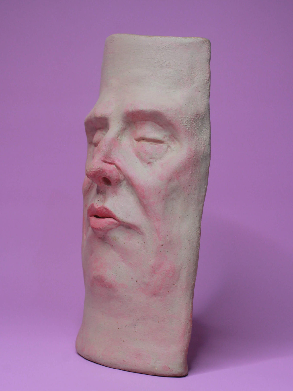 Realistic Grumpy Slim Ceramic Face Vase
