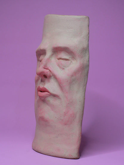 Realistic Grumpy Slim Ceramic Face Vase