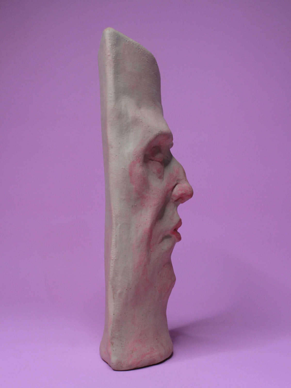 Realistic Grumpy Slim Ceramic Face Vase