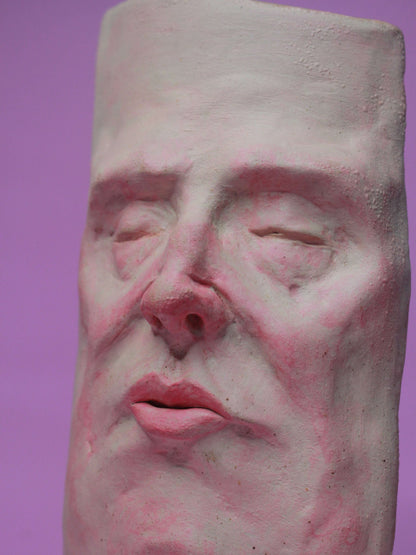 Realistic Grumpy Slim Ceramic Face Vase
