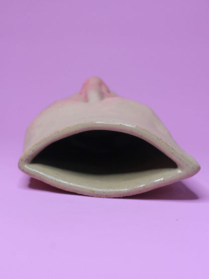 Realistic Grumpy Slim Ceramic Face Vase