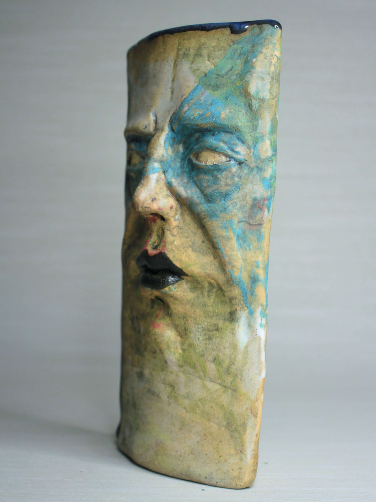 Weird Gothic Slim Ceramic Face Vase
