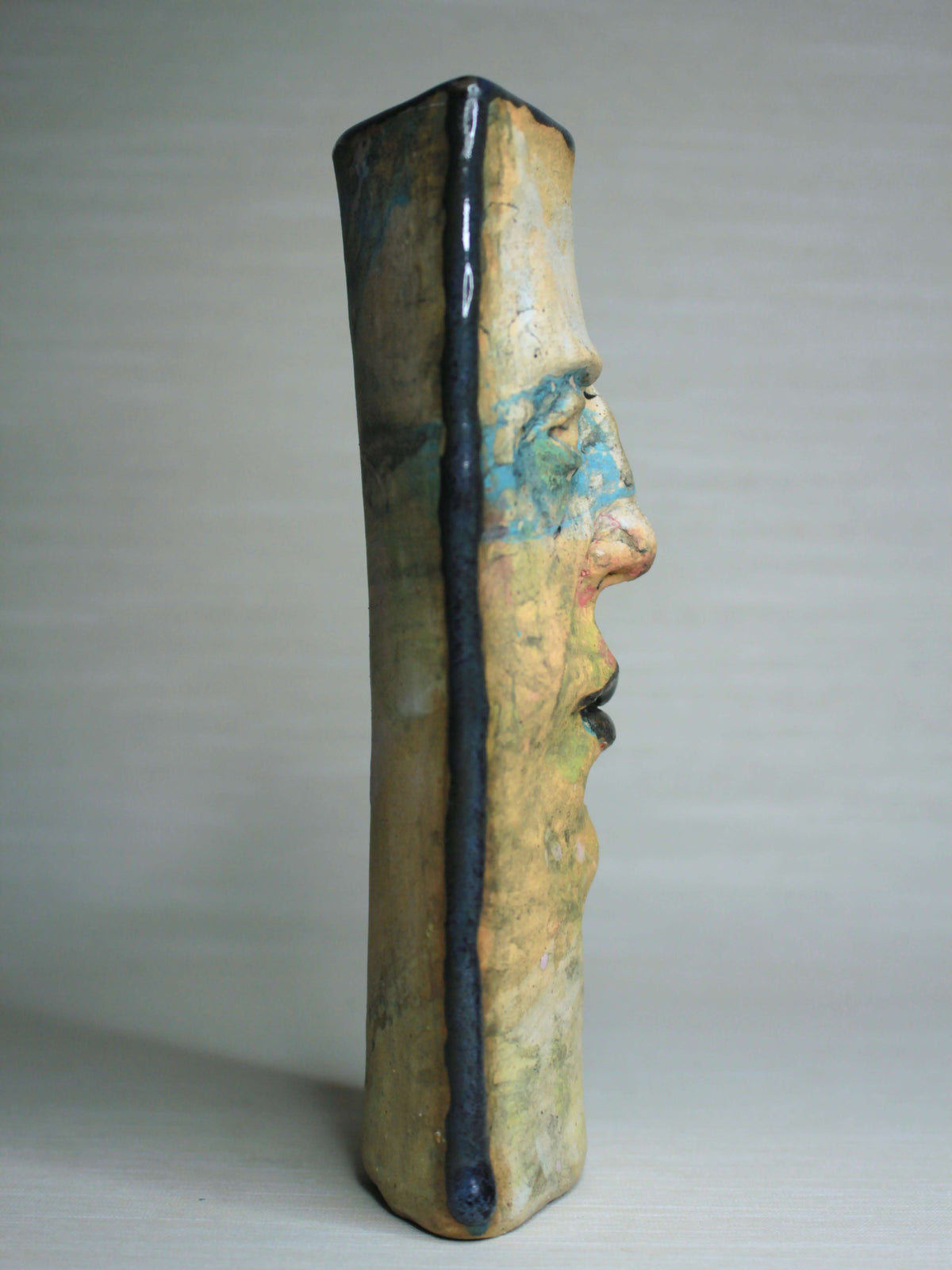 Weird Gothic Slim Ceramic Face Vase