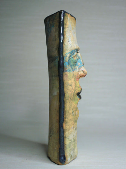 Weird Gothic Slim Ceramic Face Vase