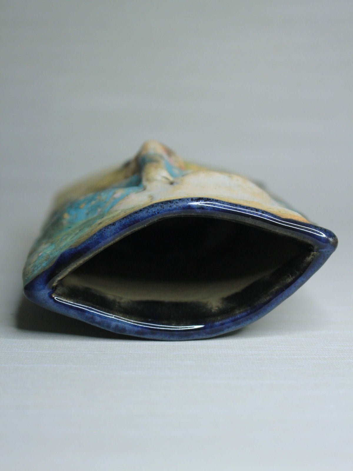 Weird Gothic Slim Ceramic Face Vase