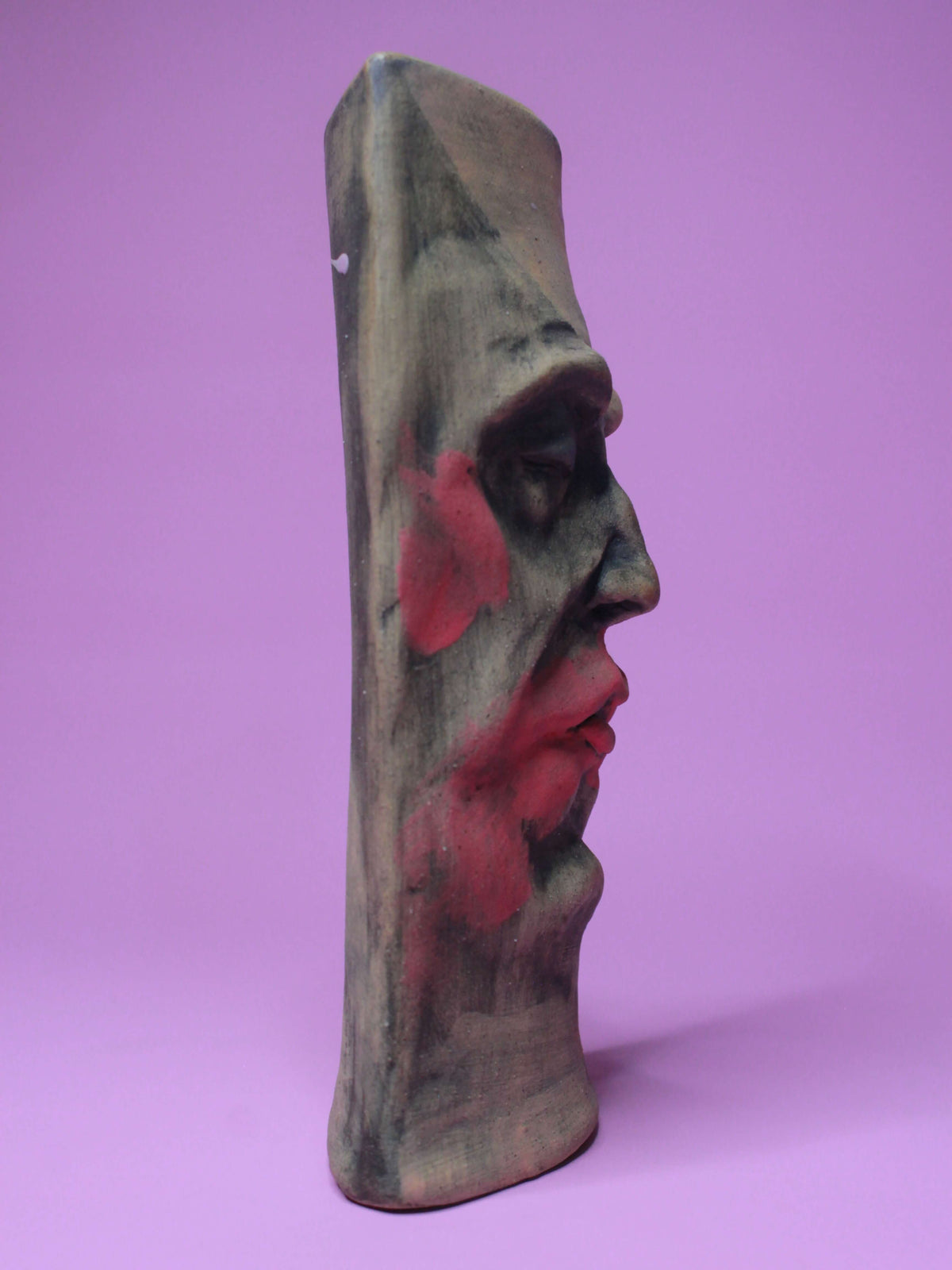 Abstract Style Matte Slim Ceramic Face Vase