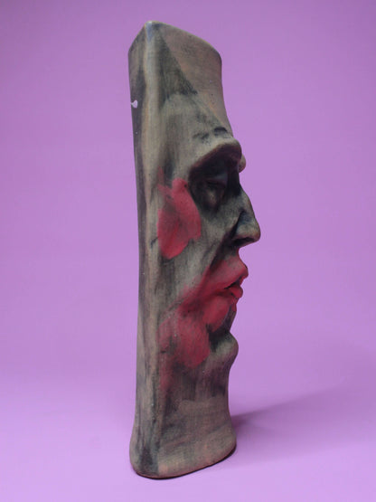Abstract Style Matte Slim Ceramic Face Vase