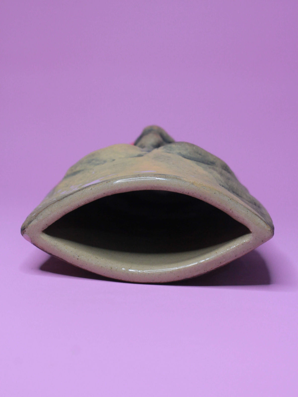 Abstract Style Matte Slim Ceramic Face Vase