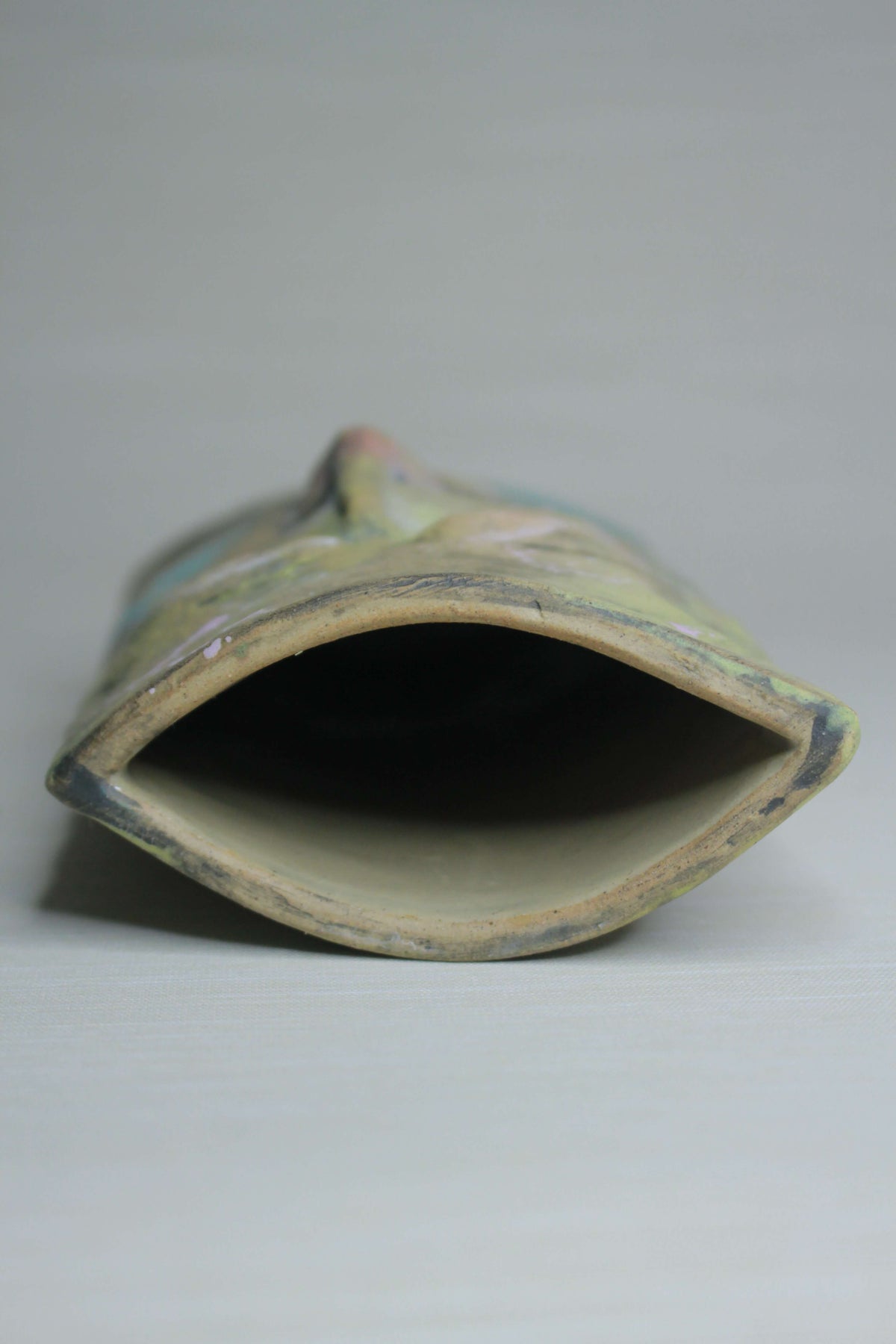 Wise-Eyed Matte Slim Ceramic Face Vase