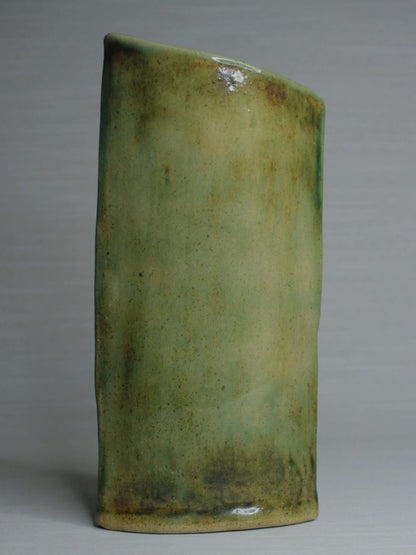 Grumpy Green Ceramic Slim Face Vase
