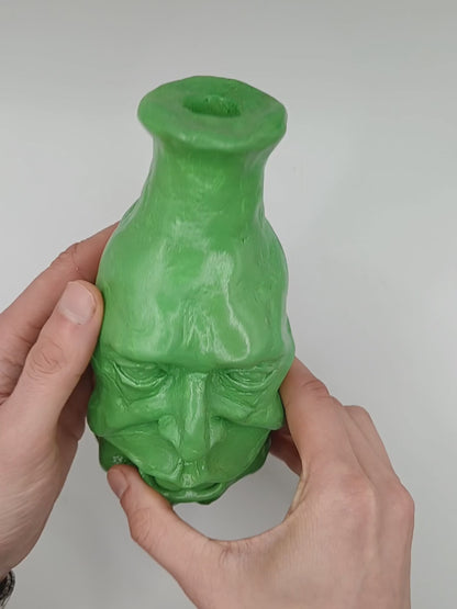 THE GREEN MAN - Hand Sculpted Face Vase