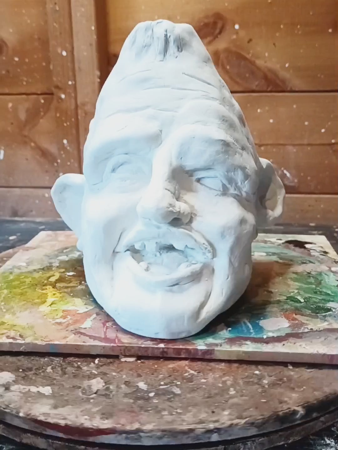 The Goonies Sloth Sculpture painting video timelapse 