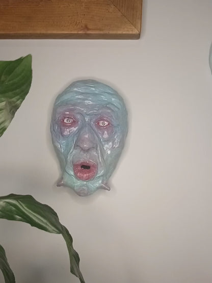POUT MONSTER Wall Ornament Sculpture
