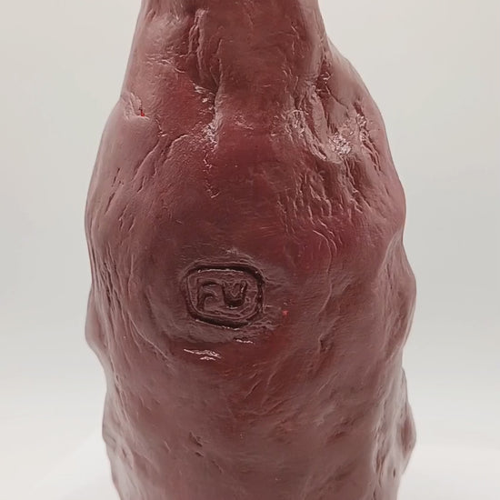 Handmade caricature face vase, 180 degree view video