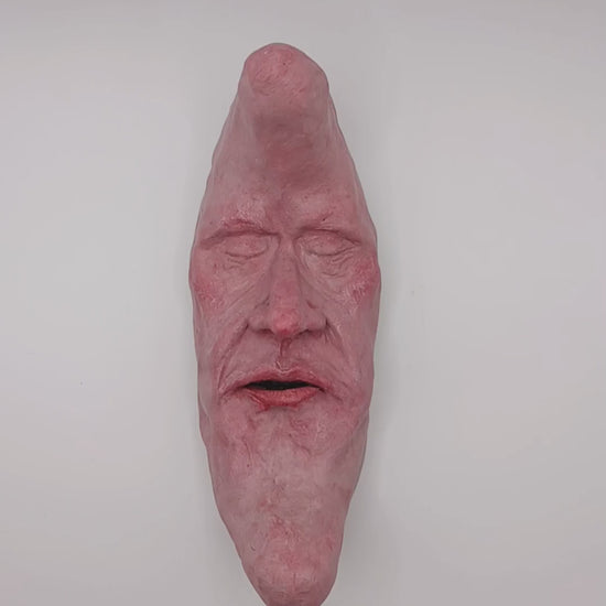 pink crescent moon sculpture video