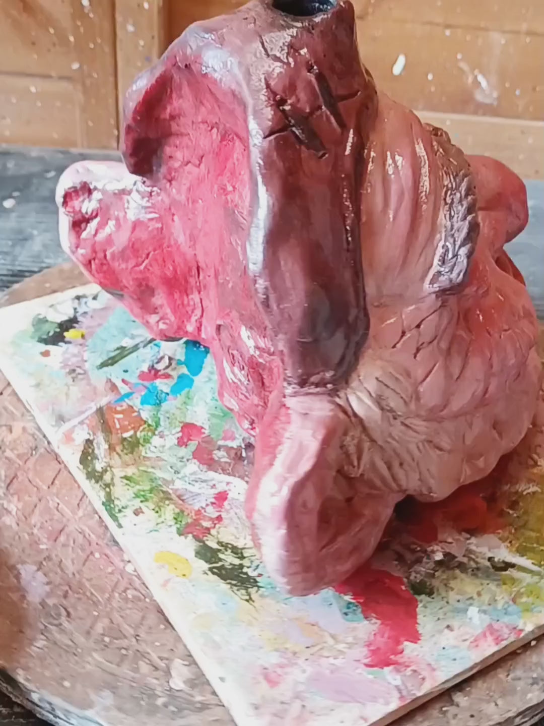 Hoggle Labyrinth sculpture paining time-lapse 