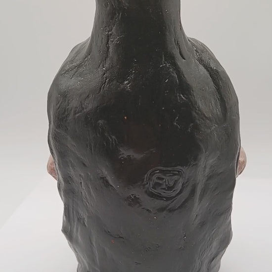 hand sculpted Skull vase180 degree view video