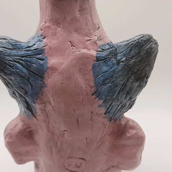  hand sculpted clown vase, 180 degree view video