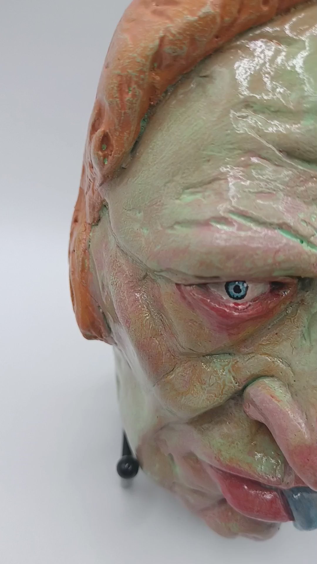 Francis underwater hand sculpted lizard man clay sculpture video