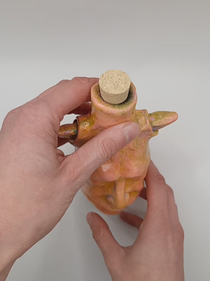 Orange Devil Bottle Vase