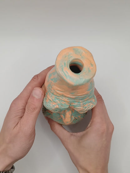 PASTEL DAVE - Hand Sculpted Clay Face Vase