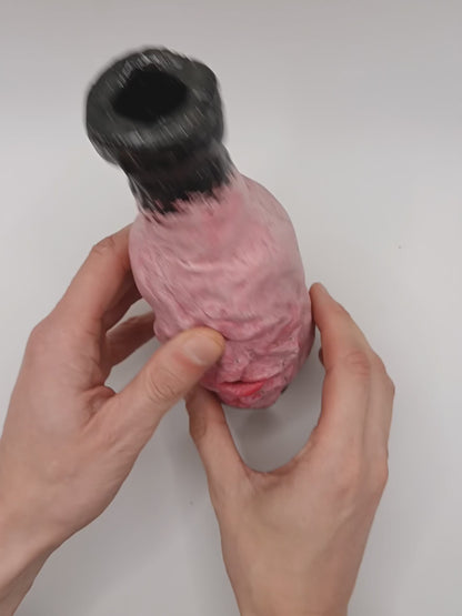 Detailed Grumpy Face Vase