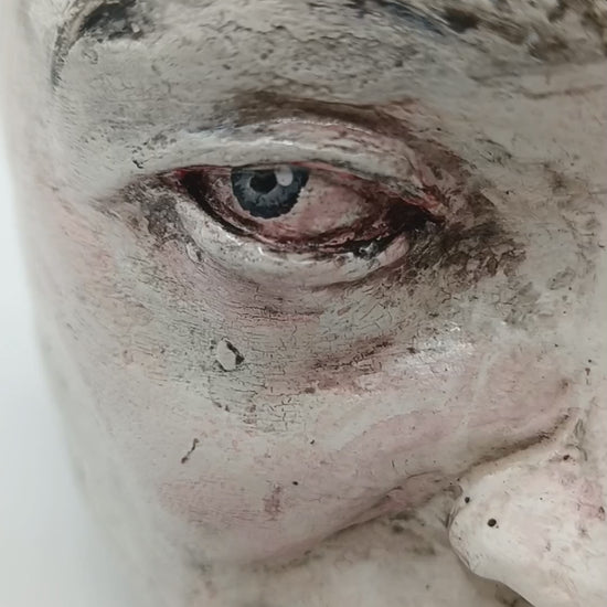 Handmade Clay Portrait vase, studio video