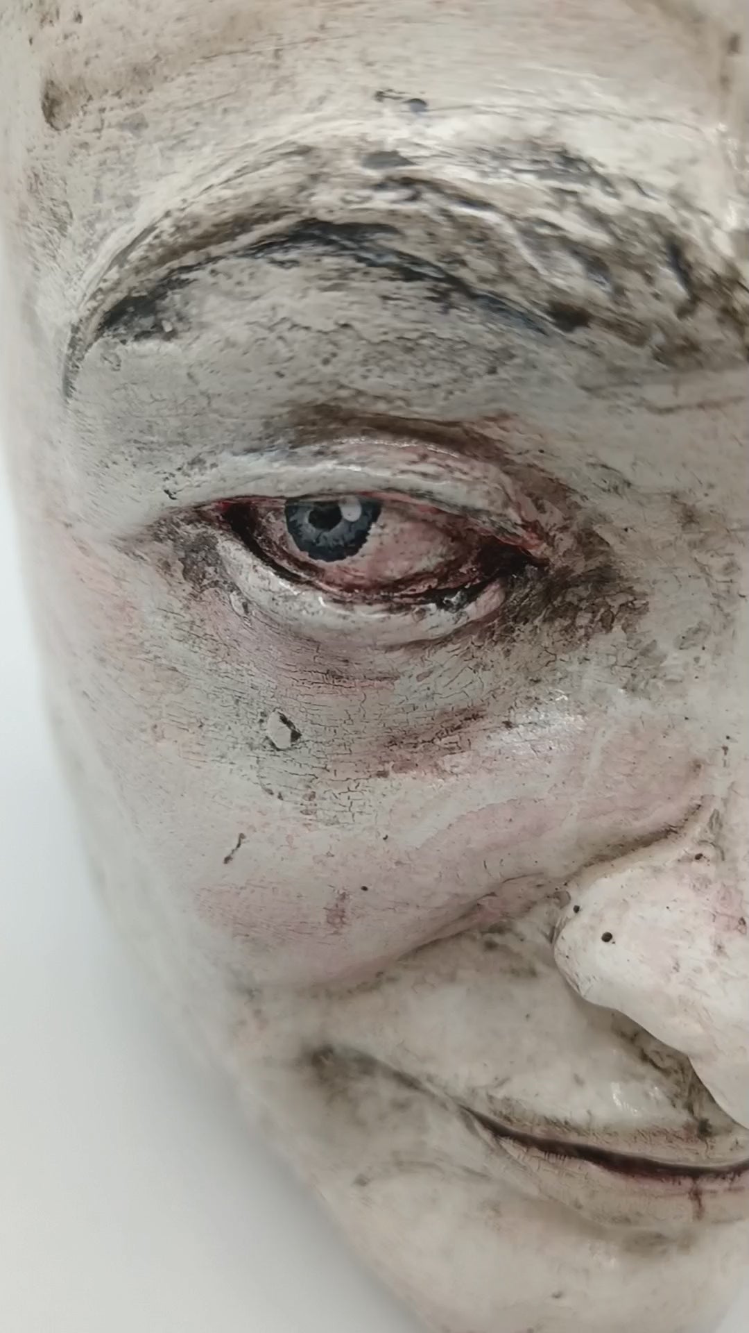 Handmade Clay Portrait vase, studio video