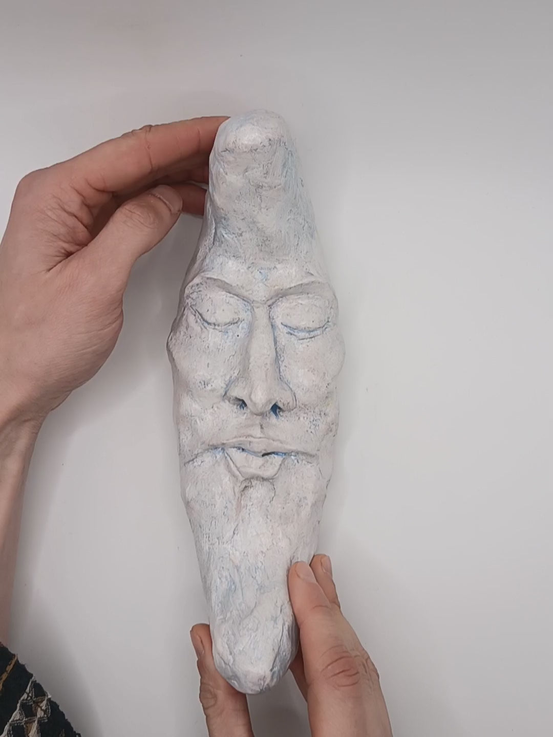 video of sleeping moon handmade sculpture