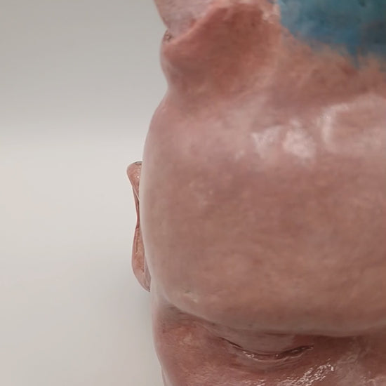 Devil baby handmade vase,  studio video