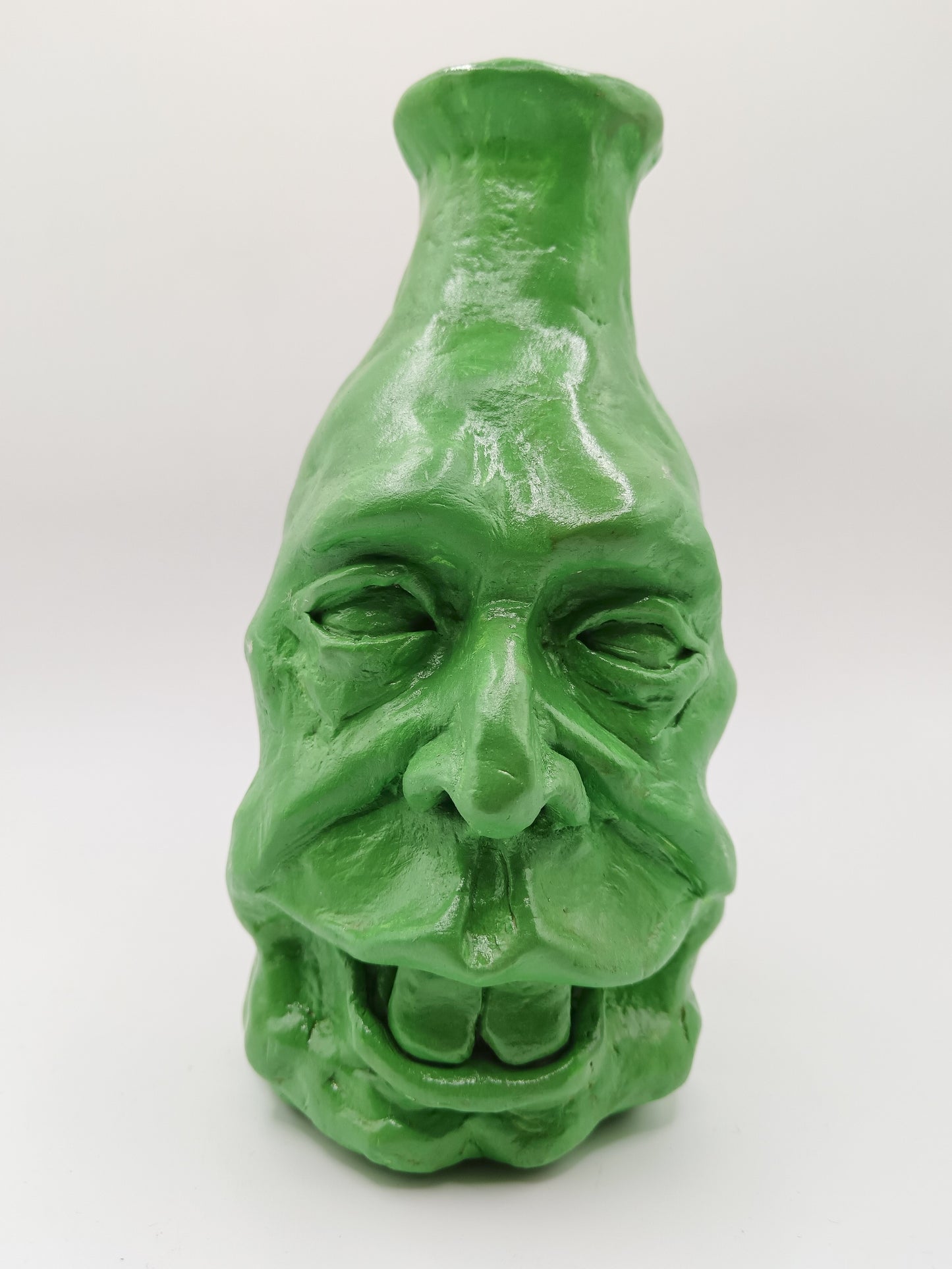THE GREEN MAN - Hand Sculpted Face Vase