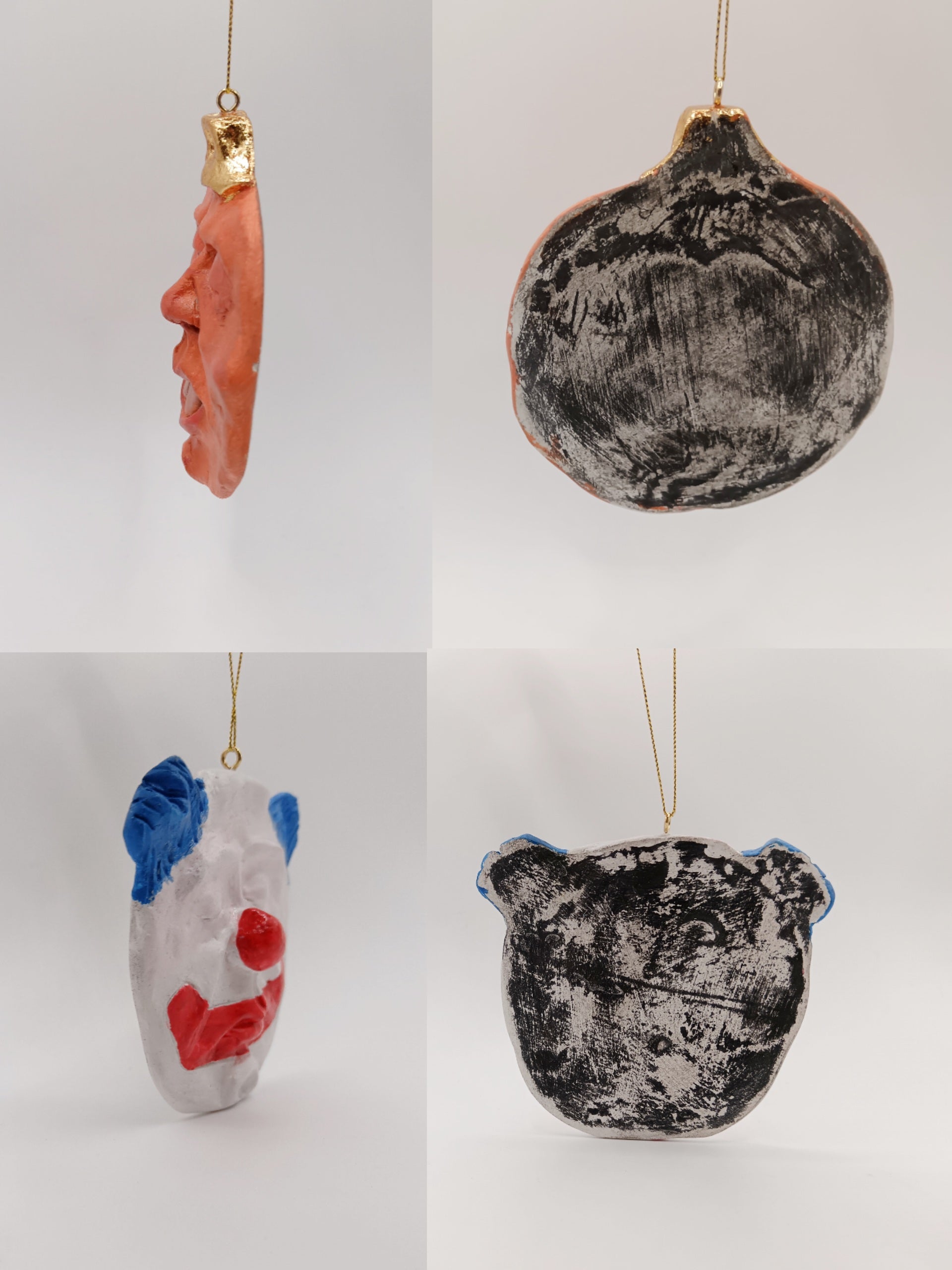 handmade clay x-mas ornaments 