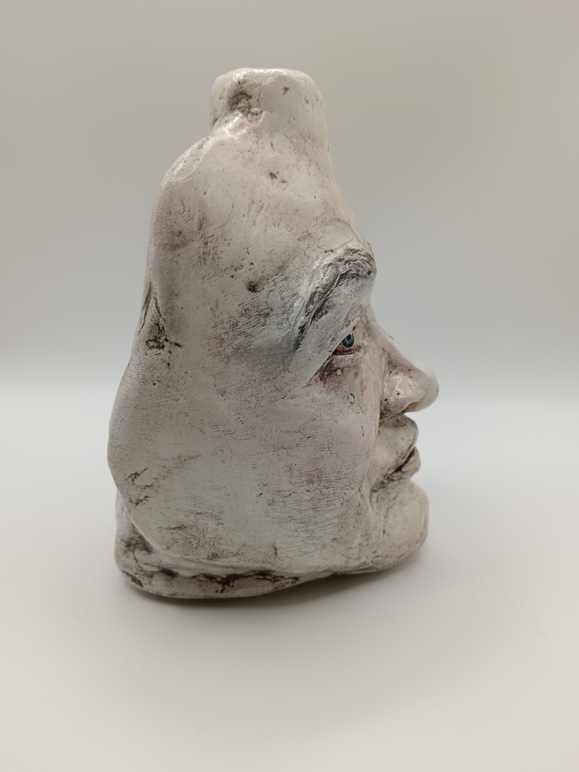 Handmade Clay Portrait vase, Right side