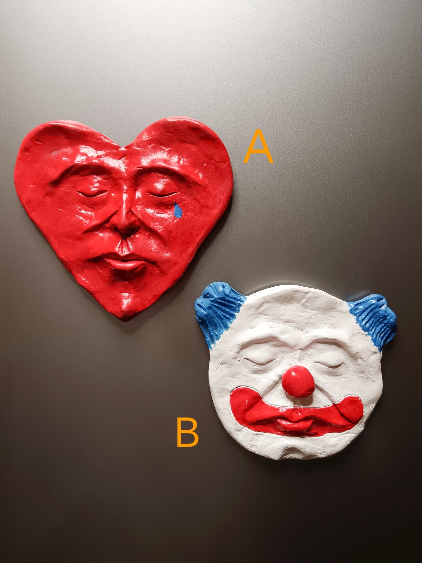 Clay Face Fridge Magnets