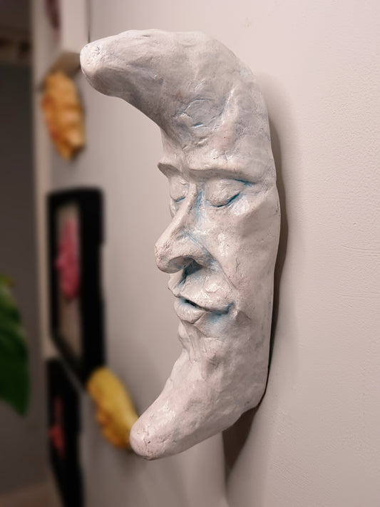 PALE BLUE CRESCENT MOON Wall Ornament