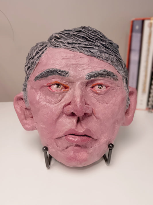 male clay sculpture  front view