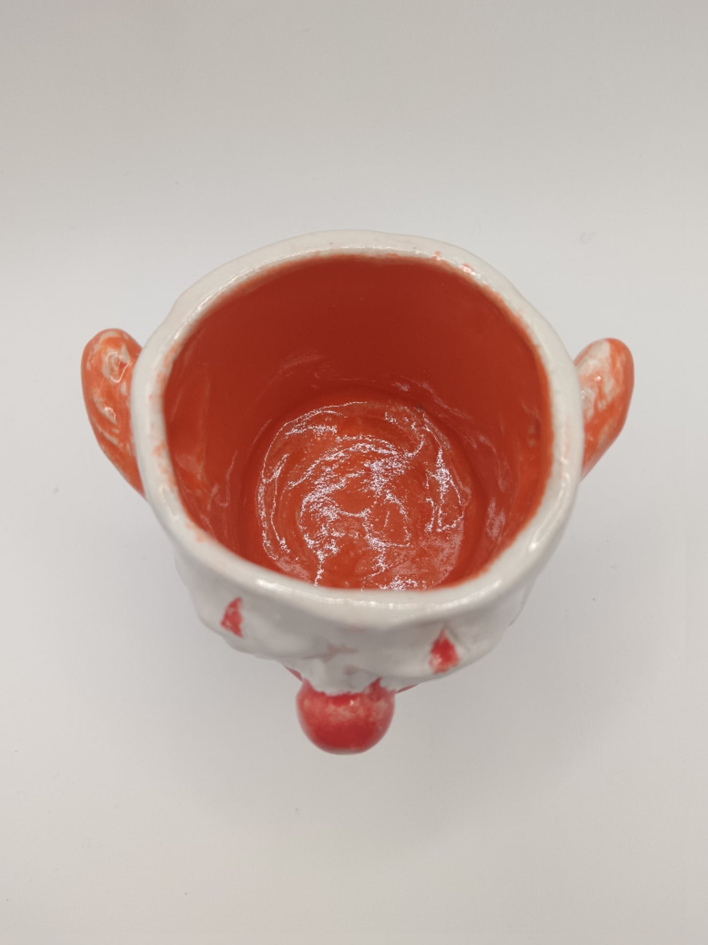 Orange Clown Ceramic Goblet
