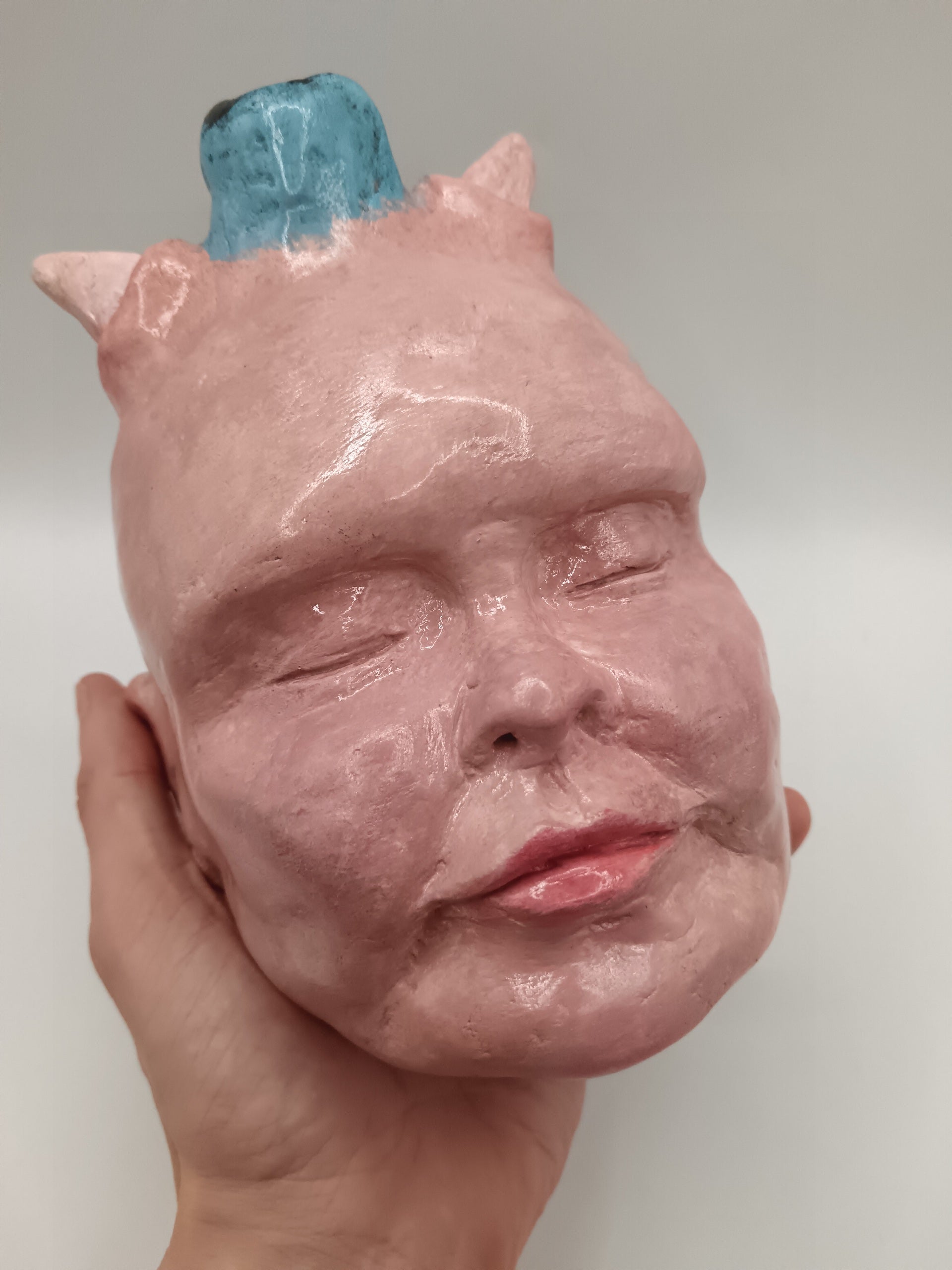  Francis Underwater Devil baby handmade vase,  hand size