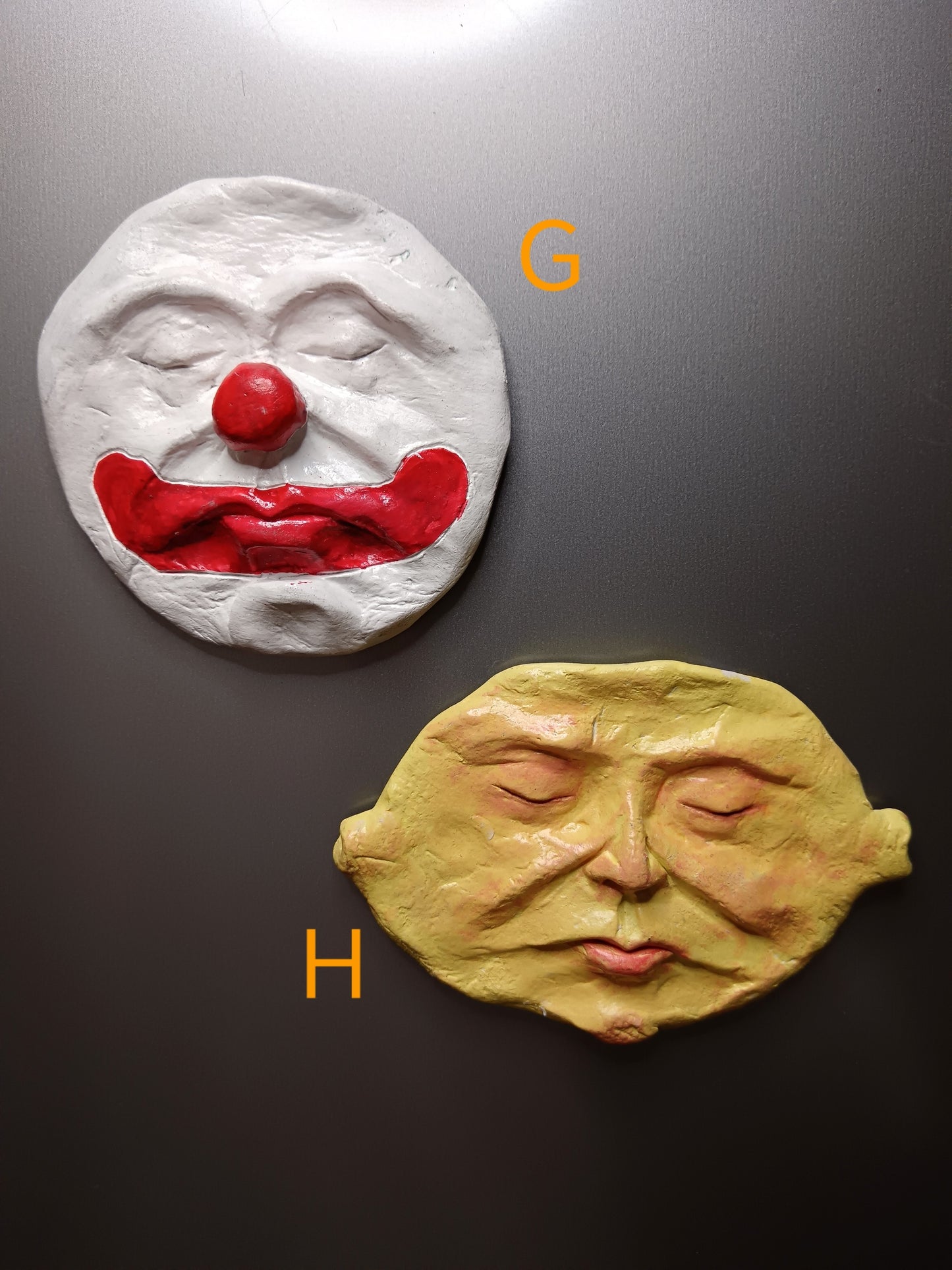 Clay Face Fridge Magnets
