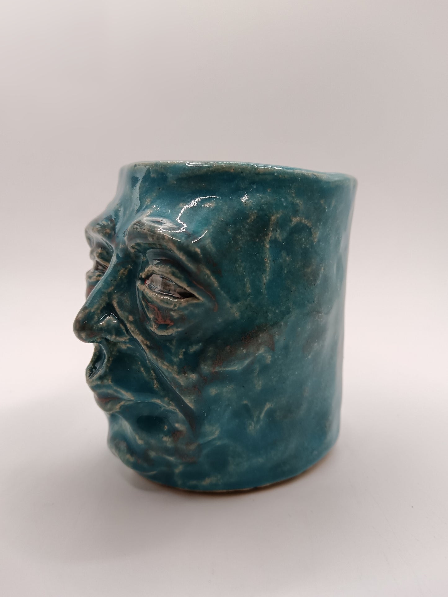 Faded Denim Blue Face Tumbler