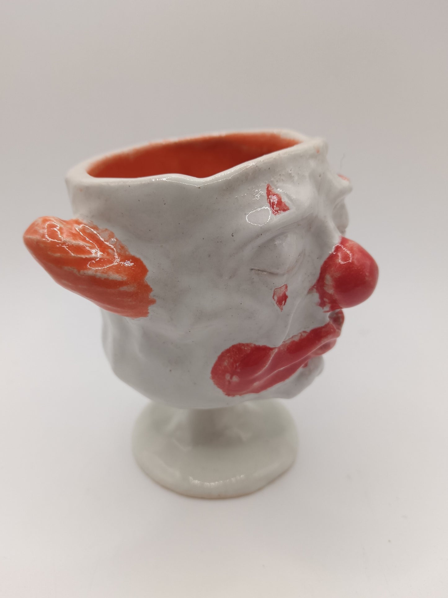 Orange Clown Ceramic Goblet