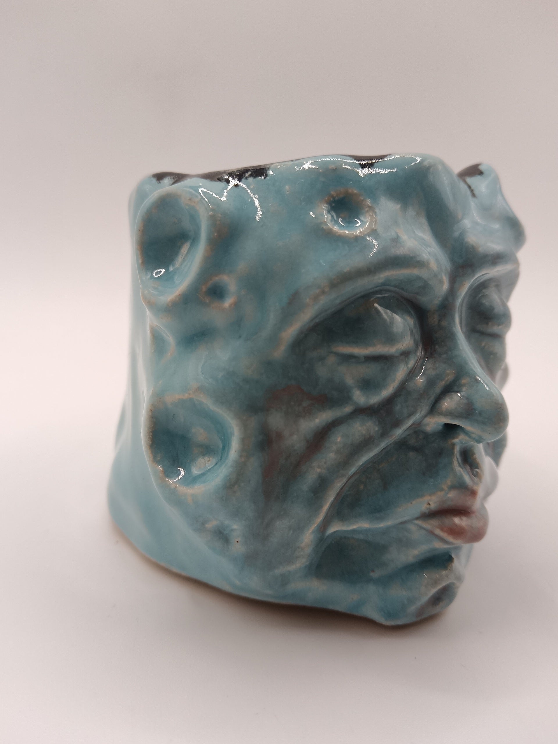 Blue Moon Ceramic Tumbler - side view